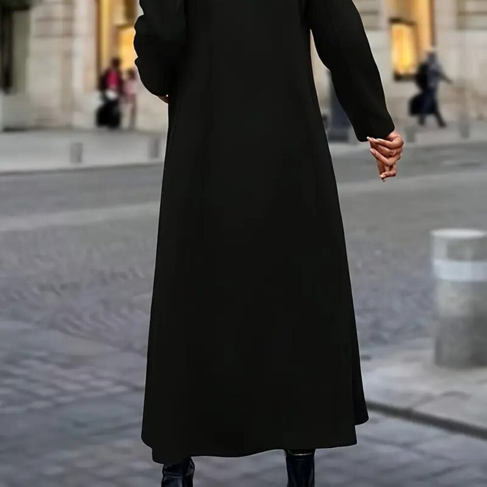 Double-Breasted Lined Button-Up Overcoat - image 5